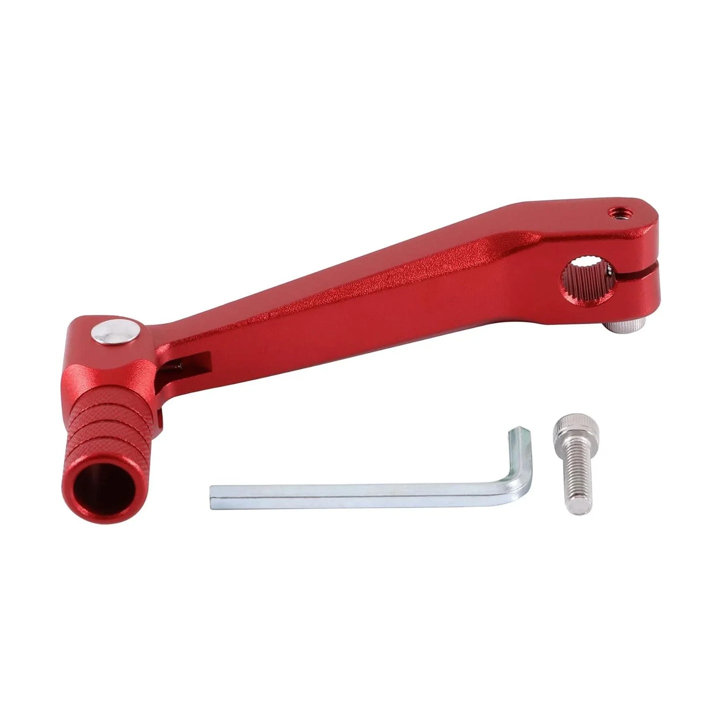CNC Aluminum Folding Gear Shifter for NC250 CB250, 110cc-250cc Dirt Pit Bike ATV (Black/Red) - goofitmoto