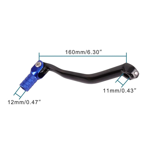 195mm Extended CNC Aluminum Folding Gear Shifter for 50cc-125cc Dirt Pit Bike (Blue/Green) - goofitmoto