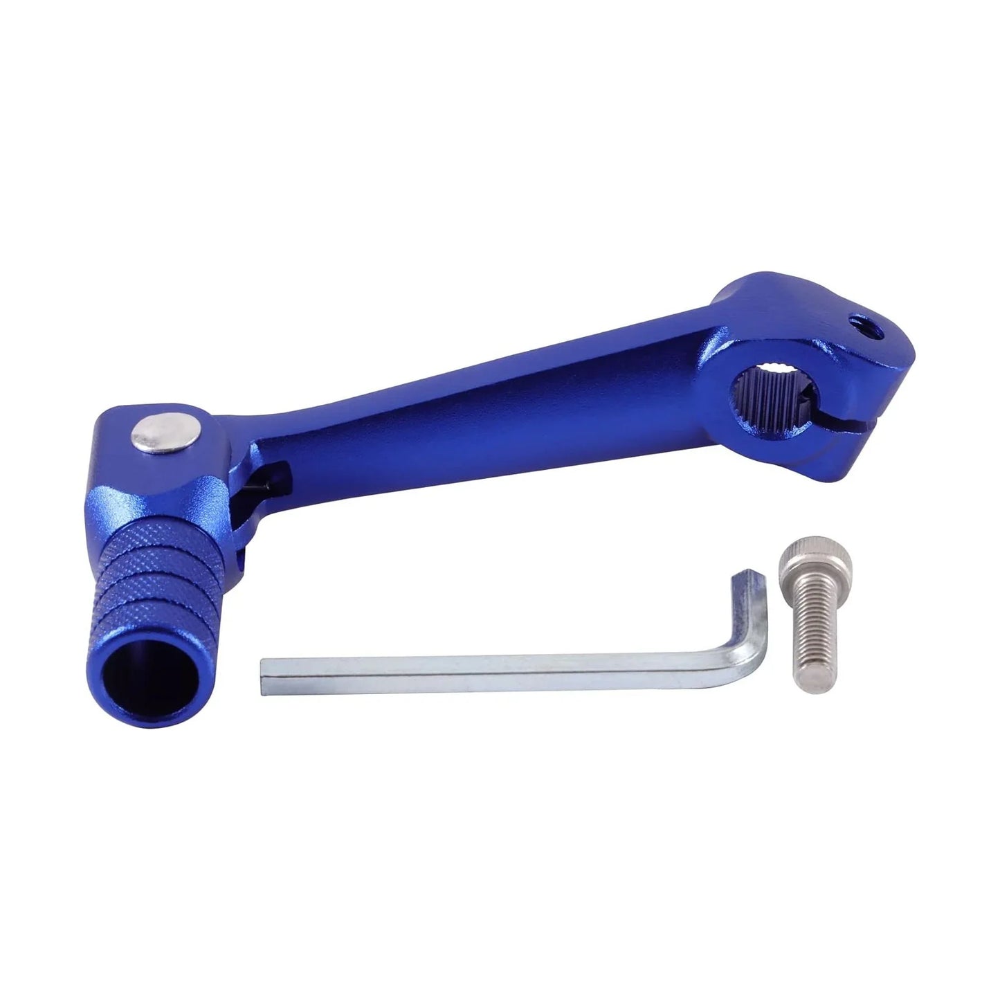 115mm CNC Folding Gear Shifter for KAYO T4 T6 MX6, 50cc-250cc Pit Dirt Bike (Black/Blue) - goofitmoto