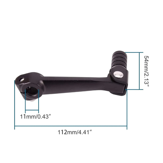 115mm CNC Folding Gear Shifter for KAYO T4 T6 MX6, 50cc-250cc Pit Dirt Bike (Black/Blue) - goofitmoto