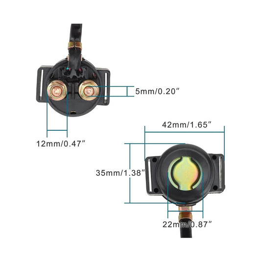 Starter Solenoid Relay 2-Pin for 50cc–125cc Taotao, Kazuma, Sunl ATV, Dirt Bike - goofitmoto