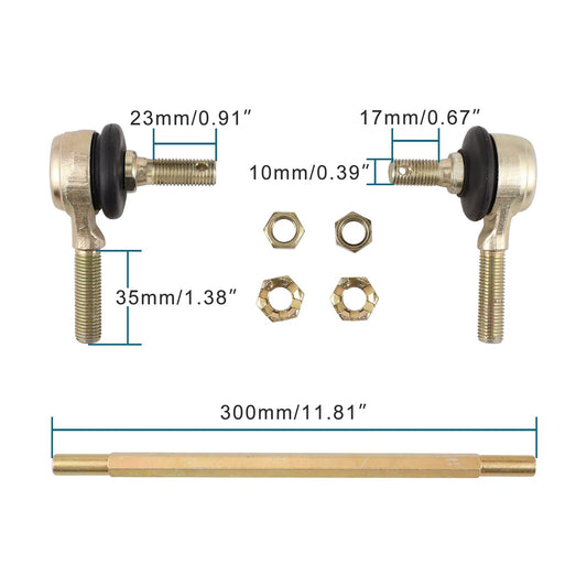 GOOFIT 290mm Tie Rod Assembly Replacement for 50cc 70cc 90cc 110cc 125cc 150cc 200cc 250cc ATV Go Kart Four Wheeler Motorcycle