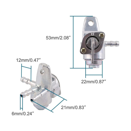 GOOFIT 3-Port Gas Fuel Valve Switch Petcock Tap Valve Switch Replacement for Dirt Bike ATV Motorcycle