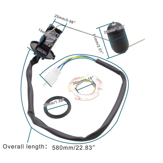 GOOFIT 3-Wire Fuel Tank Sensor Replacement for Helix CN250 Elite CH250 Big Ruckus Baja Hammerhead 250 Water-Cooled 250cc ATV Go Kart Scooter