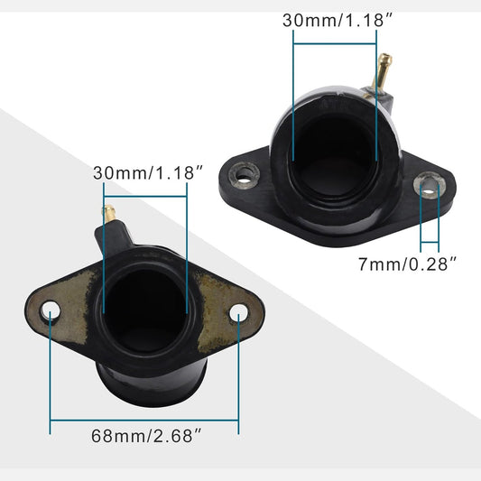 GOOFIT 30mm Motorcycle Carburetor Intake Manifold Replacement for XVS400 XV400 1997-2008 XVS650 1997-2014 Drag star/V-star XVS Vstar 400 650