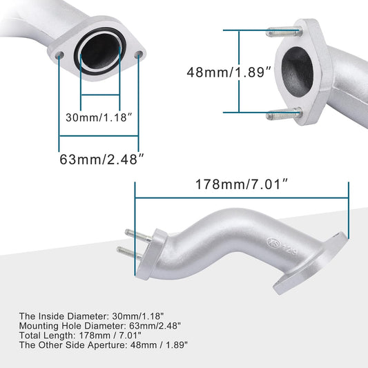 GOOFIT 30mm S-shaped Intake Manifold Pipe for CG 250cc ATV Dirt Bike Go Kart