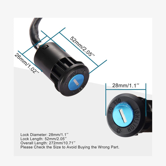 GOOFIT 4 Wires Ignition Switch Key Set with Cap for 50cc 70cc 90cc 110cc 125cc 150cc 200cc 250cc TaoTao SUNL ATV Dirt Bike Electric Scooter