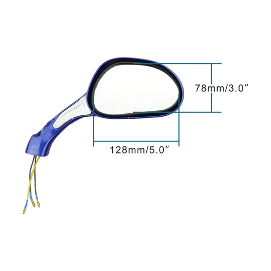 Integrated LED Turn Signal Rear View Mirrors (8mm) for GY6 50cc-250cc Scooter Moped - goofitmoto