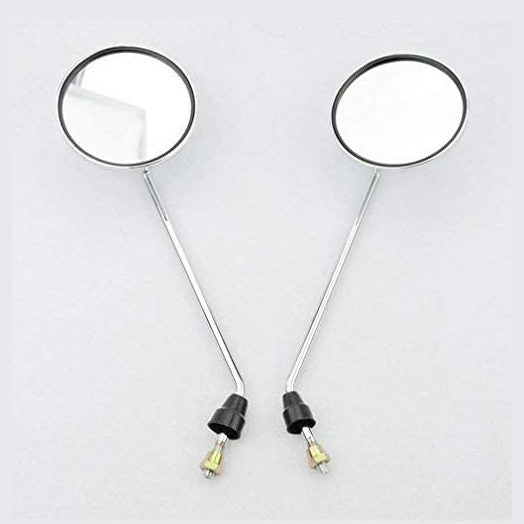 GOOFIT 8mm Thread Round Silver Plating Rearview Mirror Replacement for 50cc 70cc 90cc 110cc 125cc 150cc 200cc 250cc Quad ATV Dirt Bike Go Kart Motorcycle Scooter