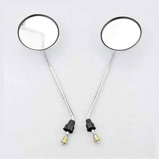 8mm Universal Round Silver Plated Rearview Mirror for 50cc-250cc ATV, Scooter, Go Kart - goofitmoto