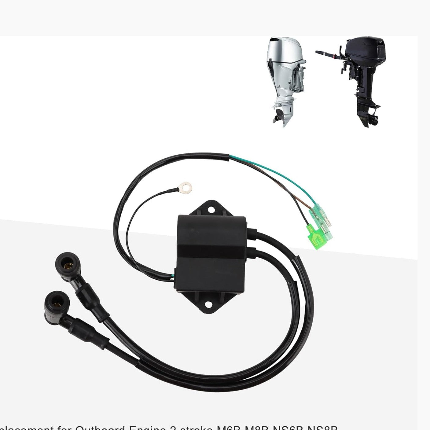 GOOFIT CDI Coil Unit Assy 3B2-06170-0 3B2-06060-0 Replacement for Outboard Engine 2 stroke M6B M8B NS6B NS8B NS9.8B 2002-2003 Motor
