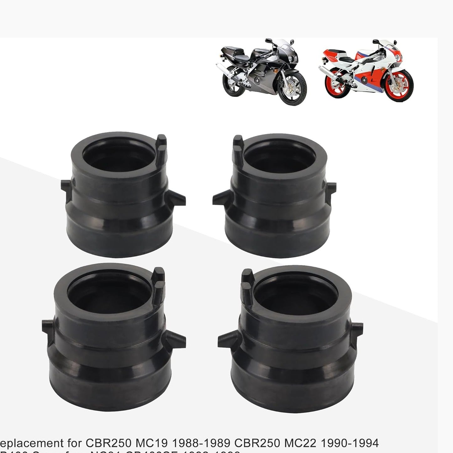 GOOFIT Carburetor Intake Manifold Boot Replacement for CBR250 MC19 1988-1989 CBR250 MC22 1990-1994 CB400 Superfour NC31 CB400SF 1992-1998