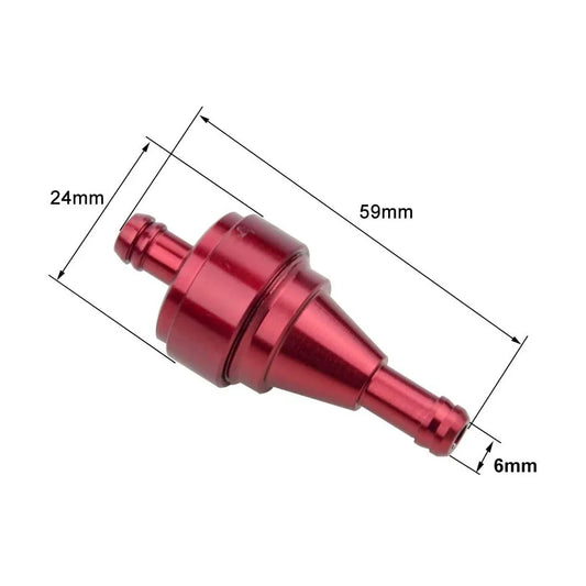 Inline Fuel Filter for 50cc–125cc Dirt Bike & 2-Stroke Pocket Bike (6–7mm / 1/4") - goofitmoto