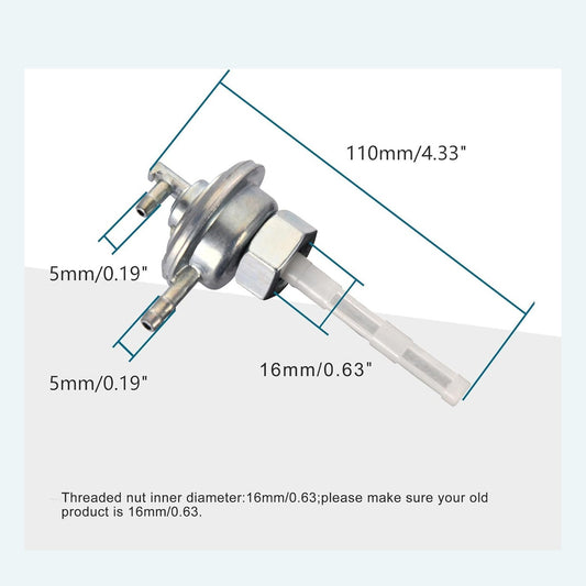 GOOFIT Fuel Pump Valve Petcock w/Filter Low-Tension Switch for GY6 50cc 60cc 80cc 125cc 150cc 139QMB 157QMJ ATV Go Kart Moped Scooter Pack of 2
