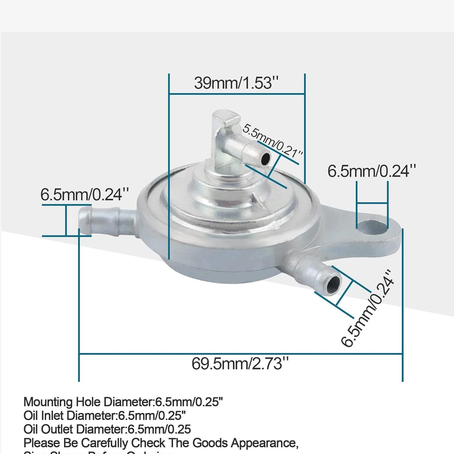 GOOFIT Fuel Pump Valve Vacuum Petcock Replacement for GY6 50cc 125cc 150cc Chinese Scooter Moped ATV Go Kart Pack of 2