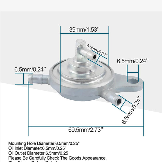 GOOFIT Fuel Pump Valve Vacuum Petcock Replacement for GY6 50cc 125cc 150cc Chinese Scooter Moped ATV Go Kart Pack of 2
