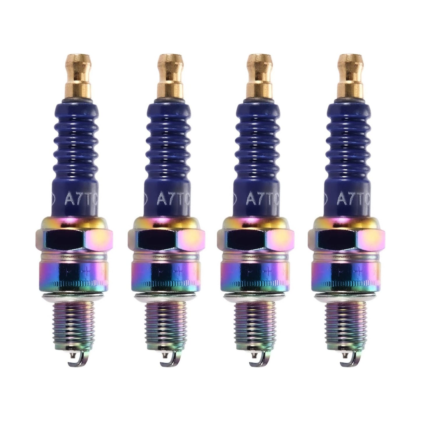 GOOFIT High Performance Motorcycle A7TC Spark Plug 50cc 70cc 90cc 110cc ATV 150 Ignition Plug Moped Go Kart Scooter