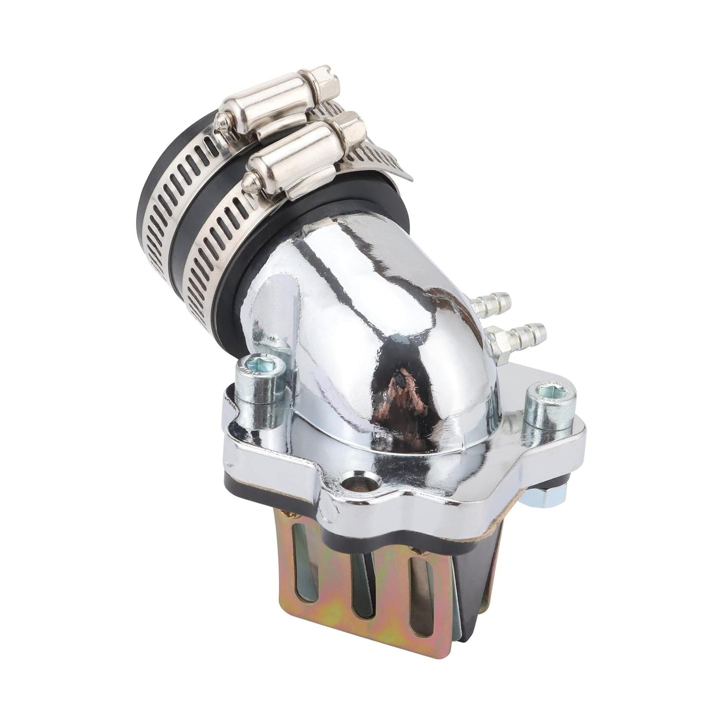 GOOFIT High Performance Racing Intake Manifold with Reed Valves Replacement for 2 Stroke 50cc Jog 1PE40QMB 1E40QMB Minarelli Engine Moped Scooter