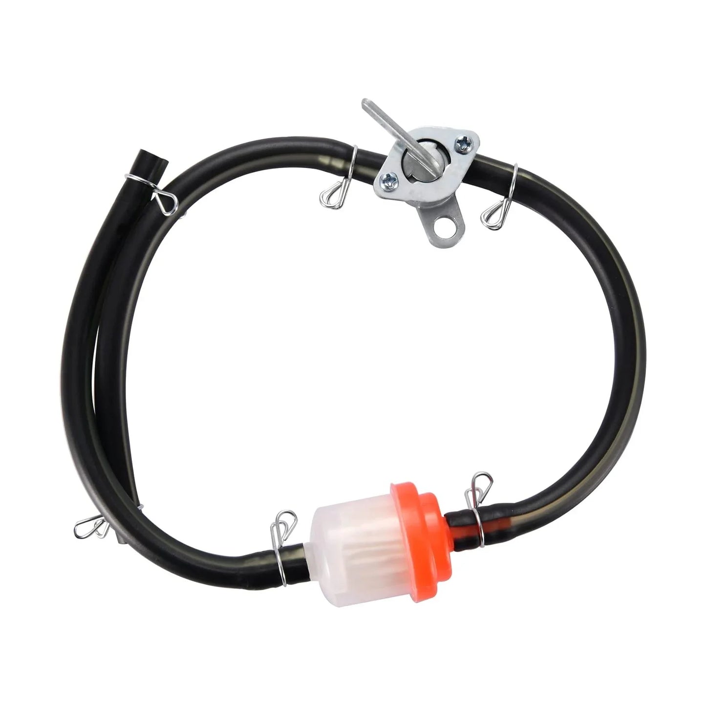 Inline Fuel Petcock Switch + Fuel Filter + Hose Kit for 50cc–250cc ATV Dirt Bike Scooter (8mm) - goofitmoto