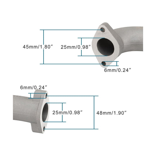 GOOFIT Intake Manifold Pipe 25mm Carburetor intake Manifold Gasket Kit Replacement for 110cc 125cc 140cc 150cc Kazuma ATV YX140 Dirt bike