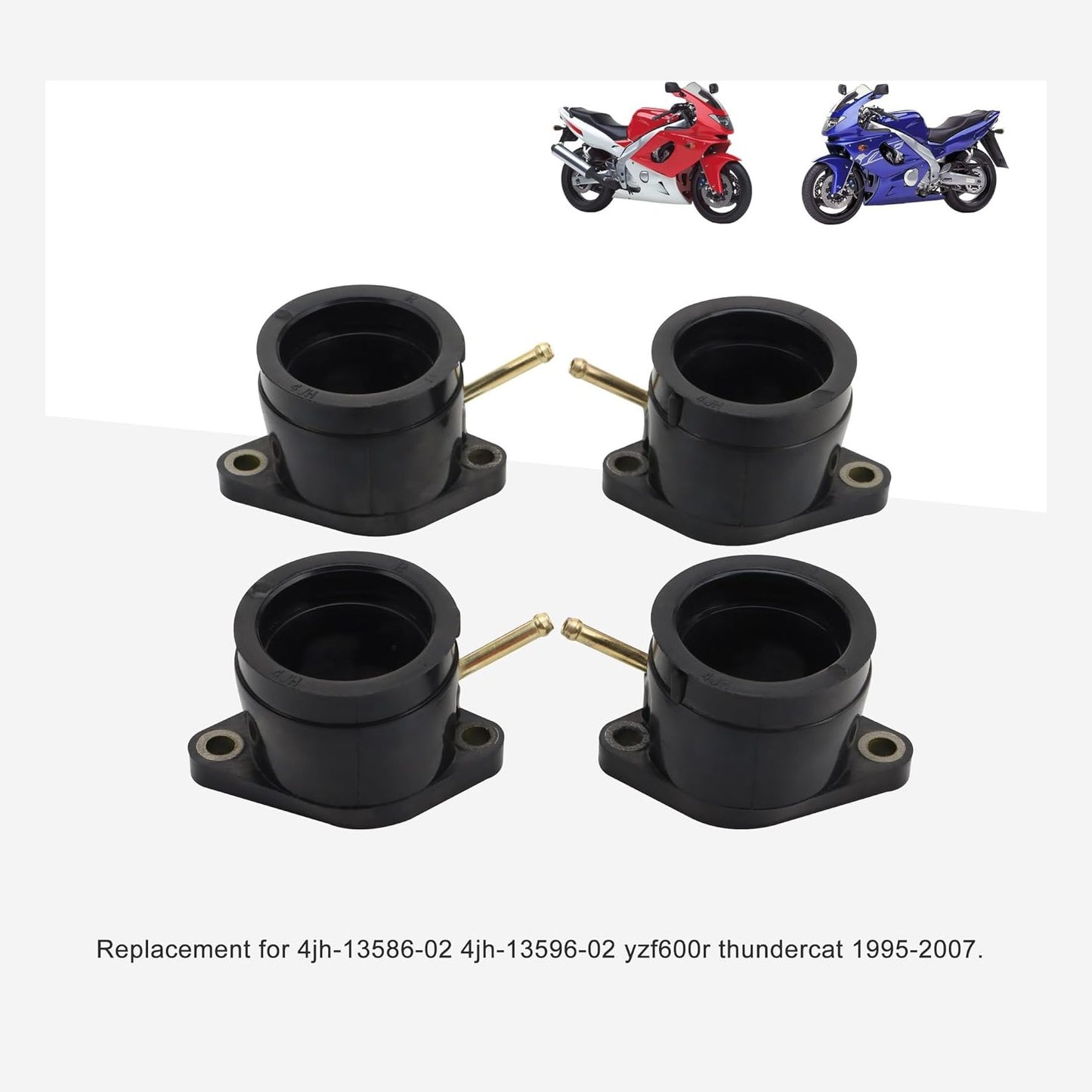 GOOFIT Intake Manifold Pipe Replacement for 4JH-13586-02 4JH-13596-02 YZF600R Thundercat 1995-2007