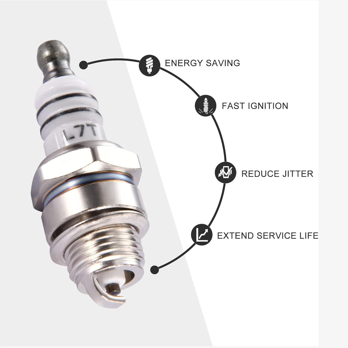 GOOFIT L7T Spark Plug for 2 Stroke 33cc 43cc 47cc 49cc Pocket Bike Mini Chopper