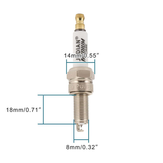 GOOFIT Motorcycle CR8E Spark Plug Replacement for YFZ450 YZ250F YZ450F 2004-2009 94701-00411 92070-0019