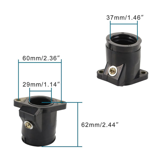 GOOFIT Motorcycle Carb Carburetor Intake Manifold Boot Joint Replacement for FZR600 Genesis 1989-1999 3HE-13586-00 3HE-13596-00