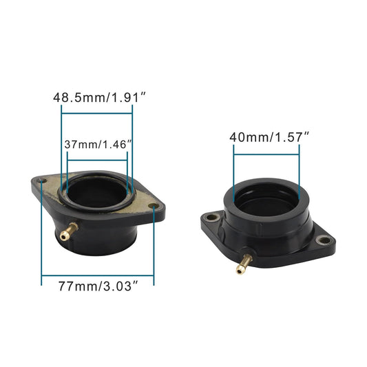 GOOFIT Motorcycle Engine Part Air Intake Manifold Pipe Inlet Carburetor adapter Replacement for XVS BT1100 XVS1100AT V-Star XVS1100A 5EL-13586-00