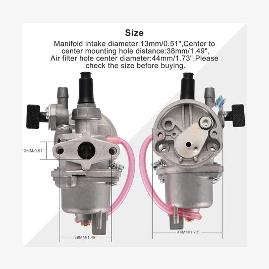 GOOFIT PZ13 13mm Carburetor for 47cc 49cc Pocket Bike 2 Stroke Engine Mini Carb Quad ATV Motorcycle Dirt Bike