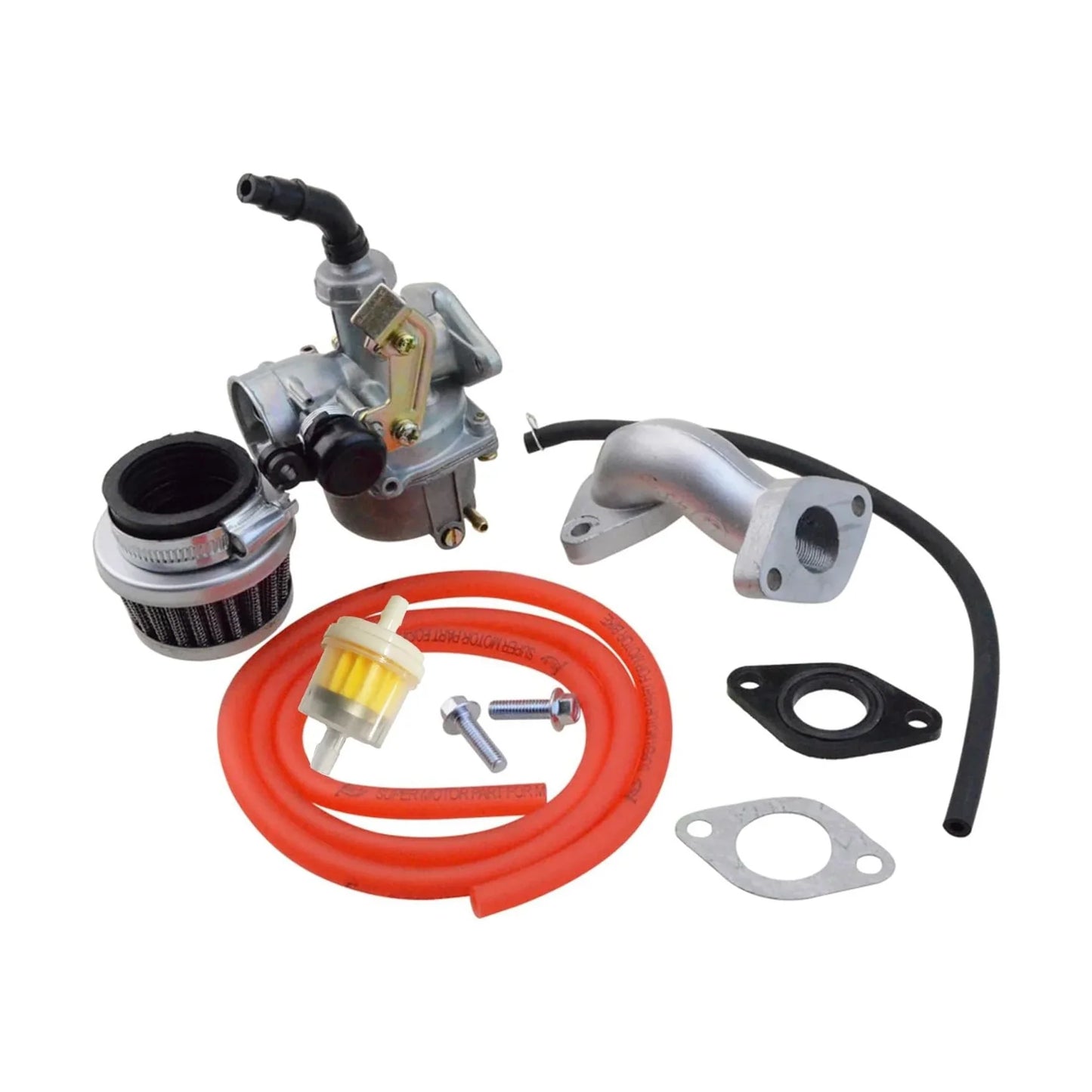Carburetor PZ19 19mm Cable Choke Kit with Air Filter & Rebuild Set for 49cc–125cc ATV, Pit Bike - goofitmoto