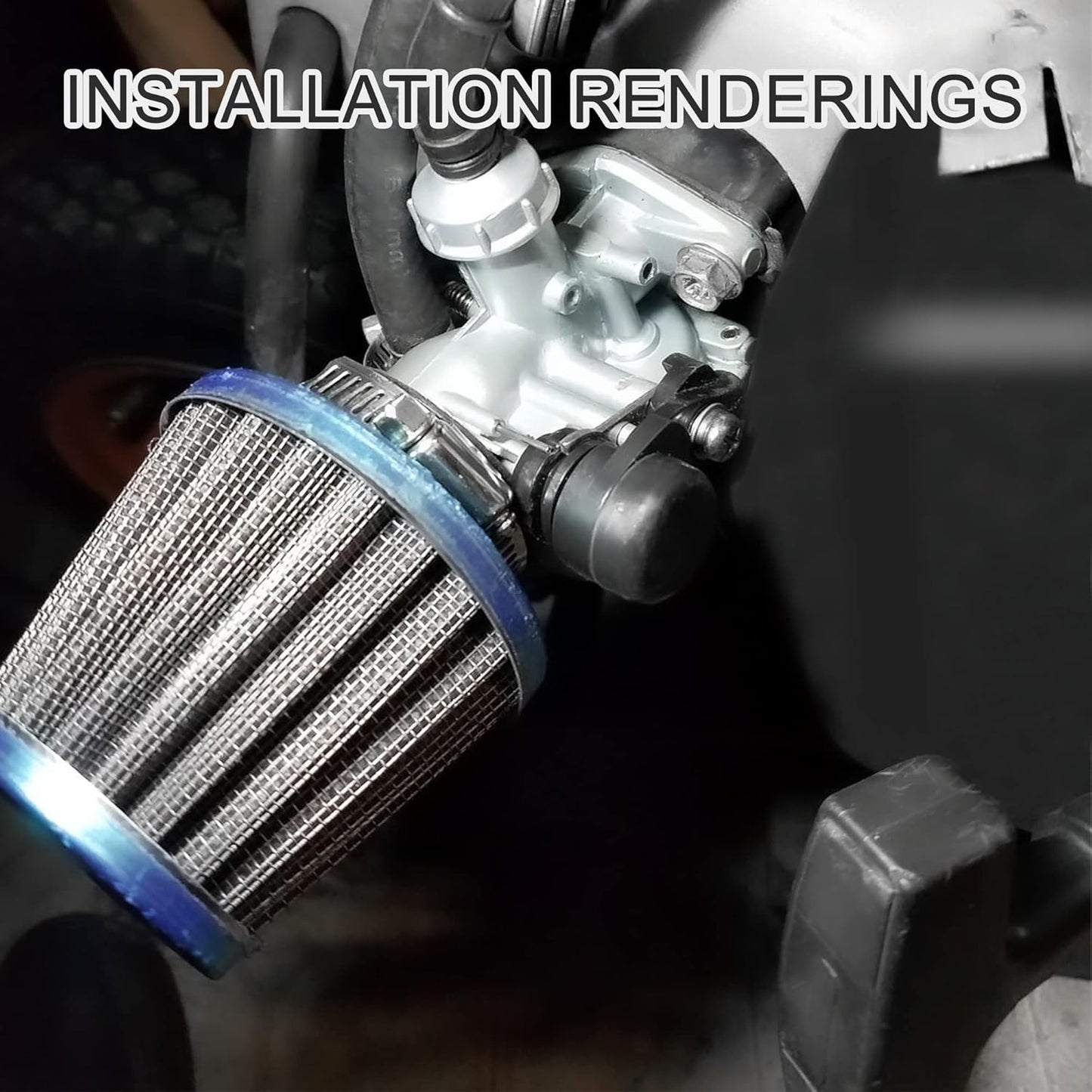 GOOFIT PZ19 Carburetor with Air Filter Replacement for Kazuma Taotao XR/CRF 50cc 70cc 90cc 110cc 125cc Dirt Pit Bike Go Kart Chinese 4 Wheeler