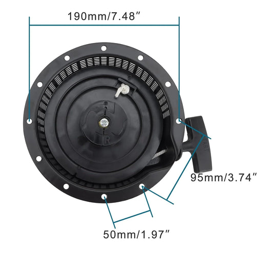 GOOFIT Recoil Pull Starter Assembly Replacement for EF6600 Generator Lawn Mower Engine - goofitmoto