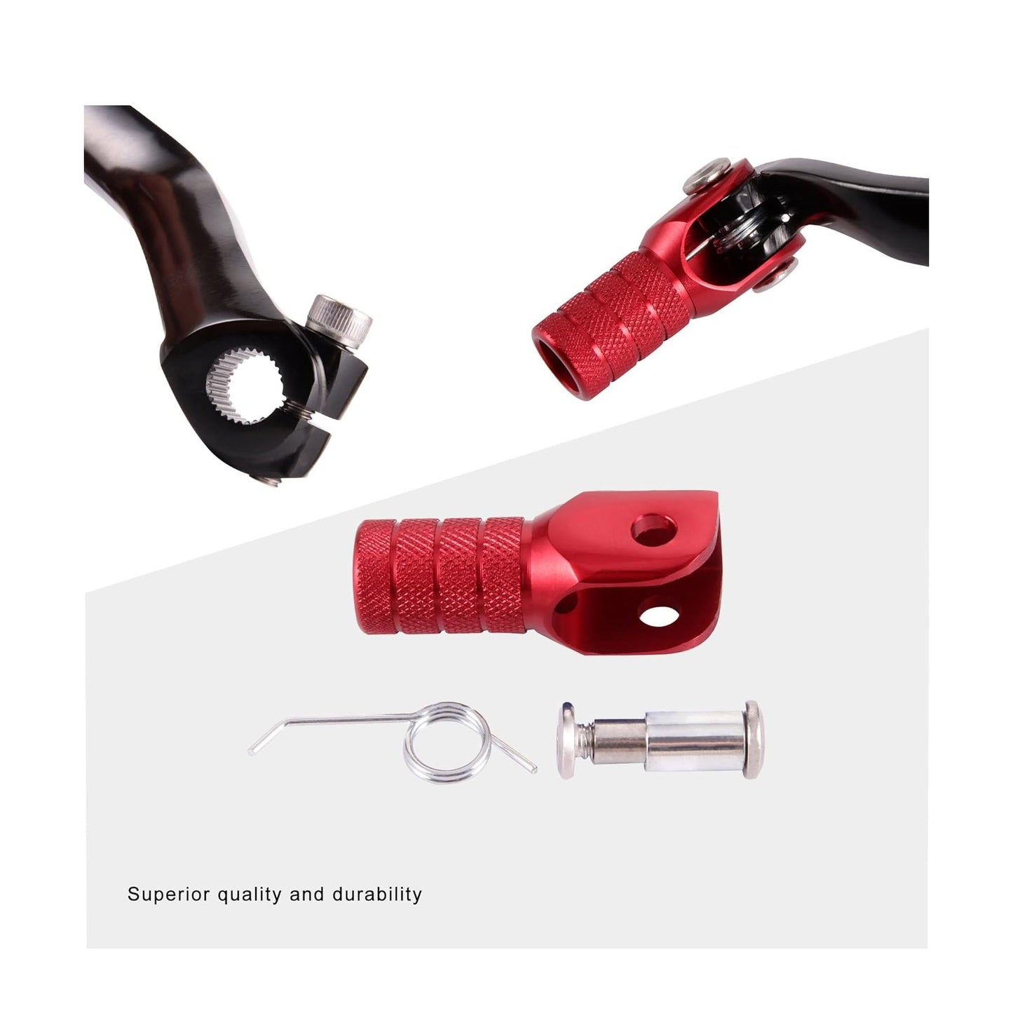 GOOFIT Red and Black 2" Folding Gear Shifter Lever Replacement for 50cc 70cc 90cc 110cc 125cc Dirt Bike Pit Bike