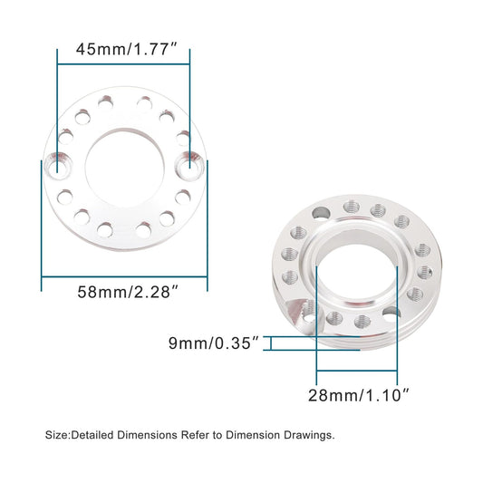 GOOFIT Silver 28mm Carburetor Spacer Adapater Intake Manifold Spinner Plate Replacement for 50cc 70cc 90cc 125cc Sunl Taotao NST Roketa ATV Quad Pit Bike