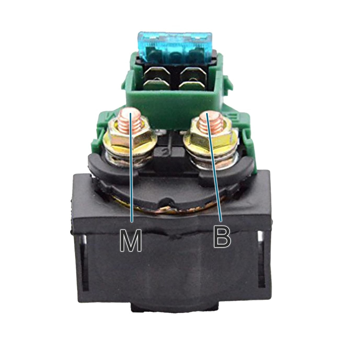 GOOFIT Starter Relay Solenoid with Fuse Replacement for Helix CN250 Elite CH250 Baja 250 ATV Go Kart Scooter