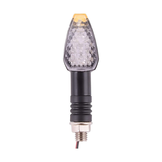 GOOFIT Universal 2pcs 12V Motorcycle Turn Signal Indicator Blinker 10 LED Lamp Replacement for Motorbike