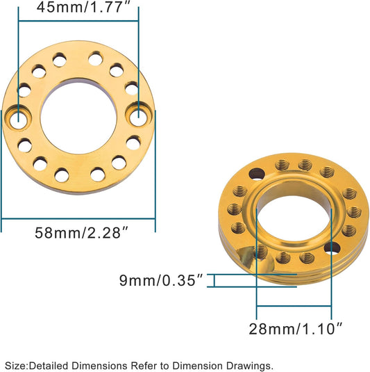 Goldener 28mm Vergaser Abstandshalter Adapter Ansaugkrümmerplatte für 50cc-125cc ATV Pit Bike