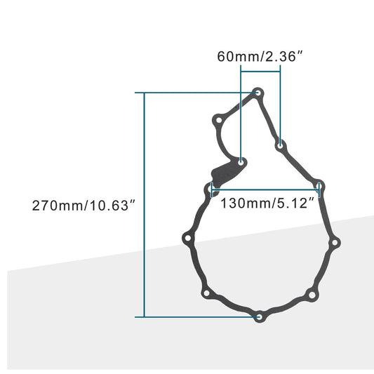 GOOFIT Motorcycle Stator Generator Cover Gasket Replacement for Xl600R Xl600 R XL 600 R 1983-1987