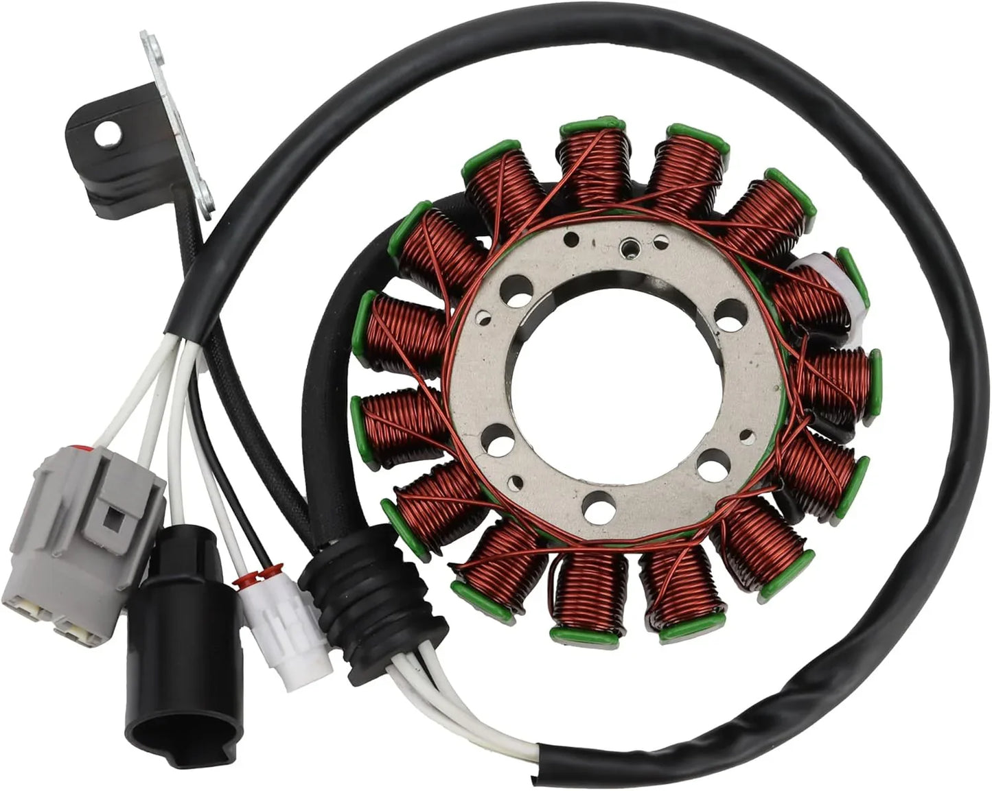 Motorcycle magneto stator coil for Kawasaki Teryx KRF800 KRT750 KRT800, with wiring harness.