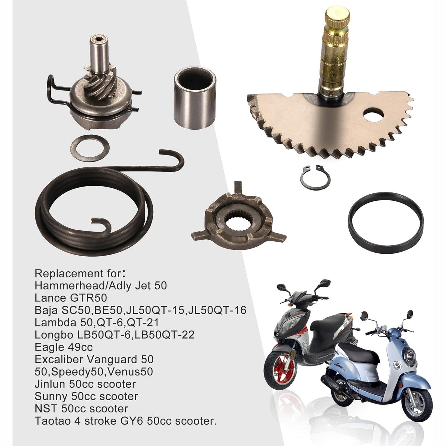 Kick Start Gear Shaft Kit For GY6 50cc 60cc 80cc Motors Scooter