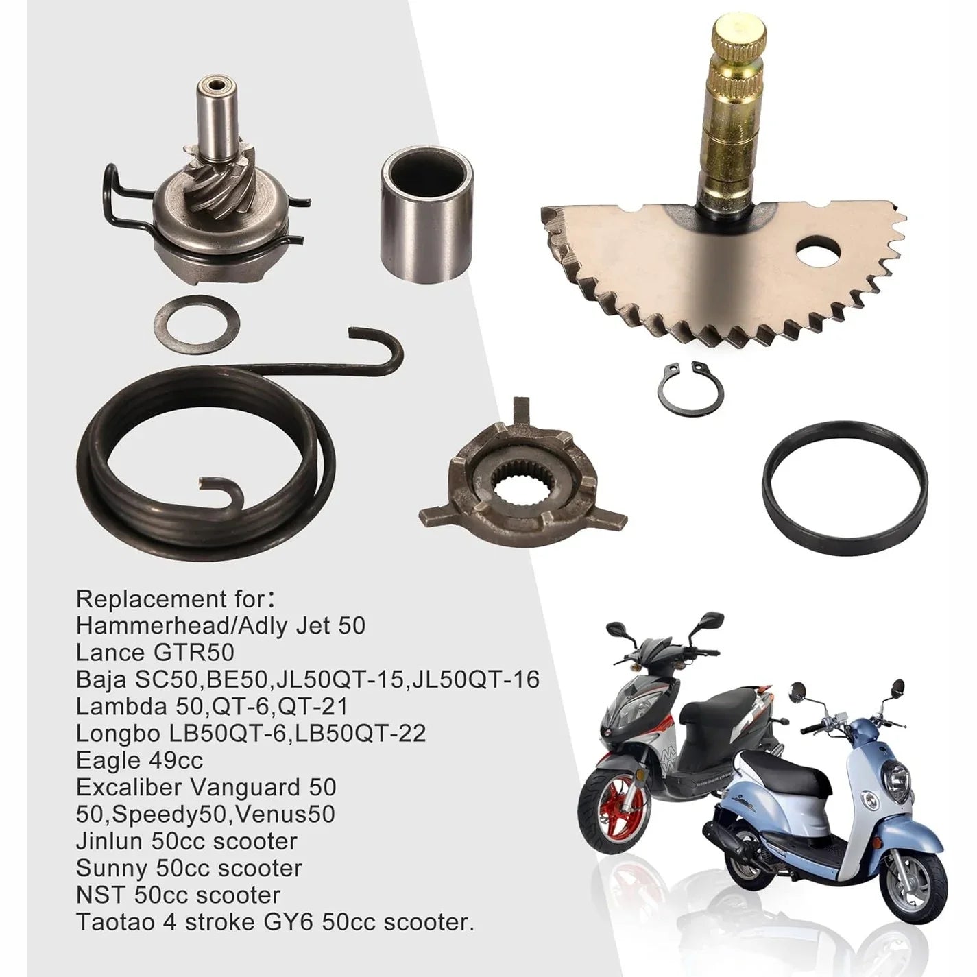 Kick Start Gear Shaft Assembly Kit for GY6 50cc 60cc 80cc 139QMB Scooter Moped - goofitmoto