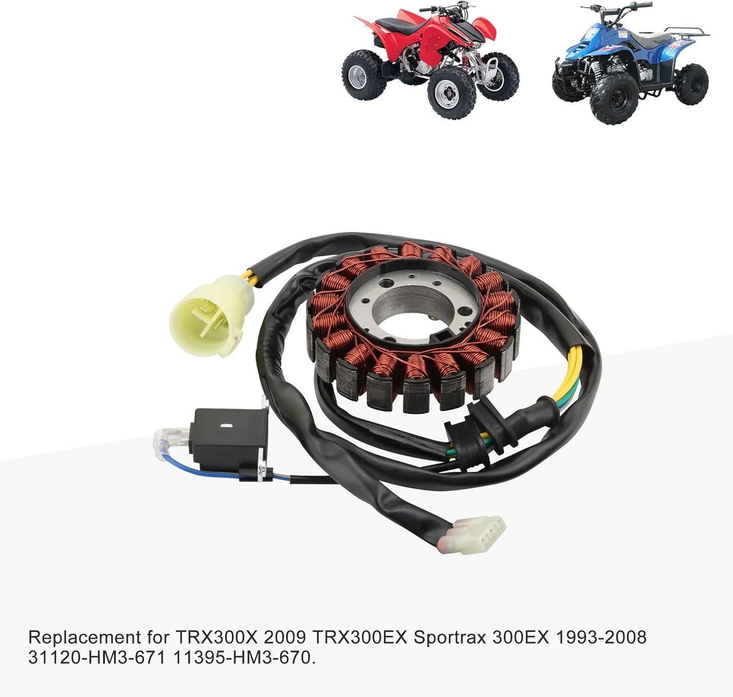 Magneto Stator Coil for Honda TRX300EX Sportrax & TRX300X (1993-2009) - goofitmoto