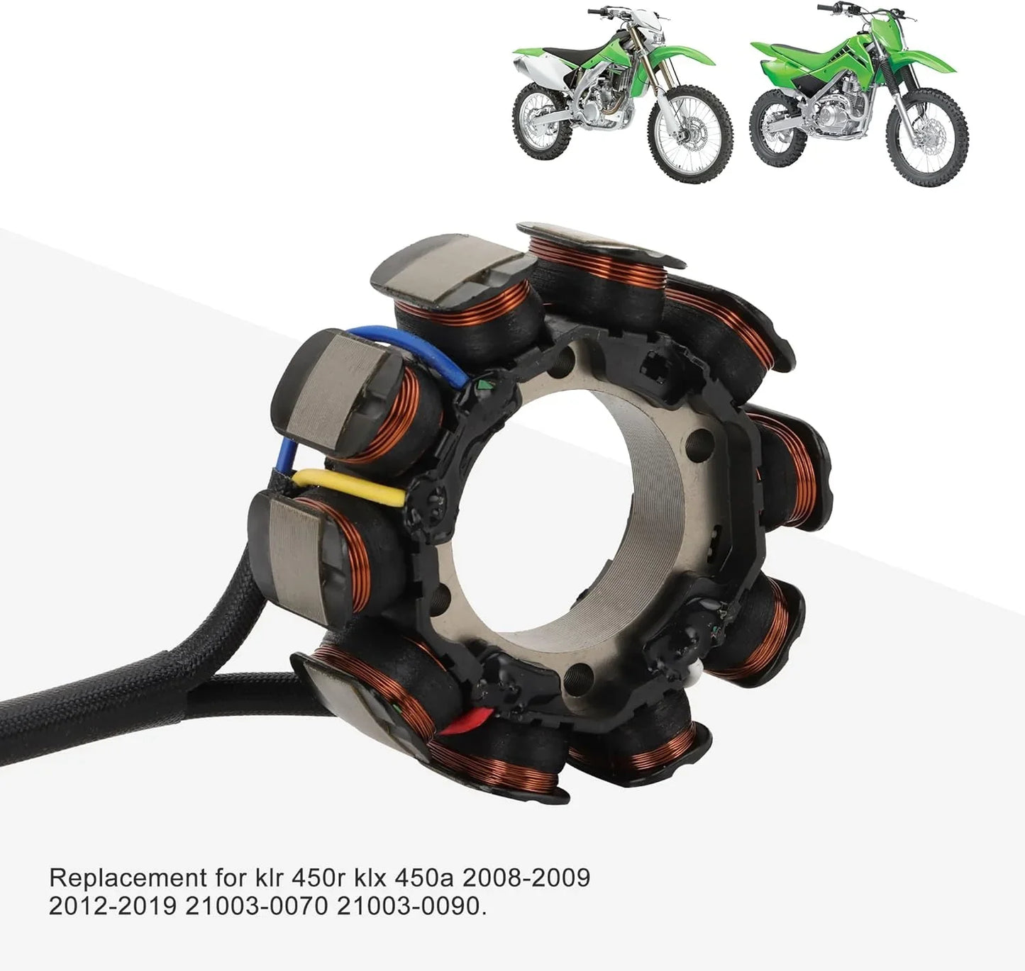 Magneto Stator Coil for Kawasaki KLX450R (2008-2019) | OEM 21003-0070 21003-0090 - goofitmoto