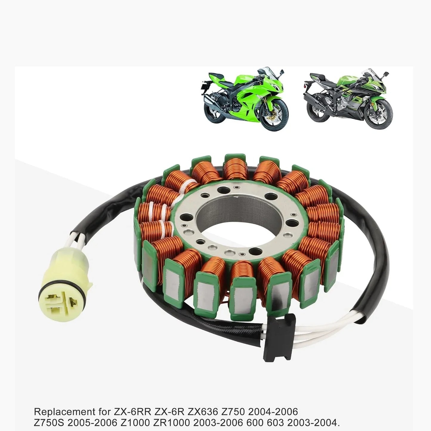 Magneto Stator Coil for Kawasaki Ninja ZX-6R ZX-6RR Z1000 (2003-2006) | 21003-0001 - goofitmoto