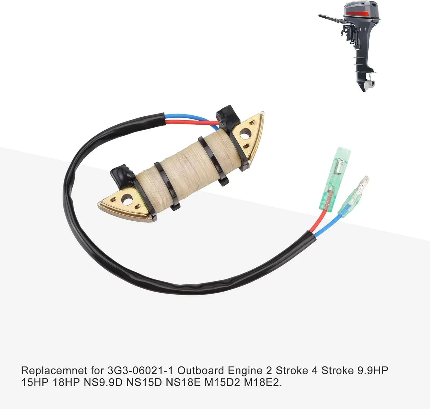 Magneto Stator Coil for Nissan Tohatsu 9.9HP 15HP 18HP Outboard | 3G3-06021-1 - goofitmoto