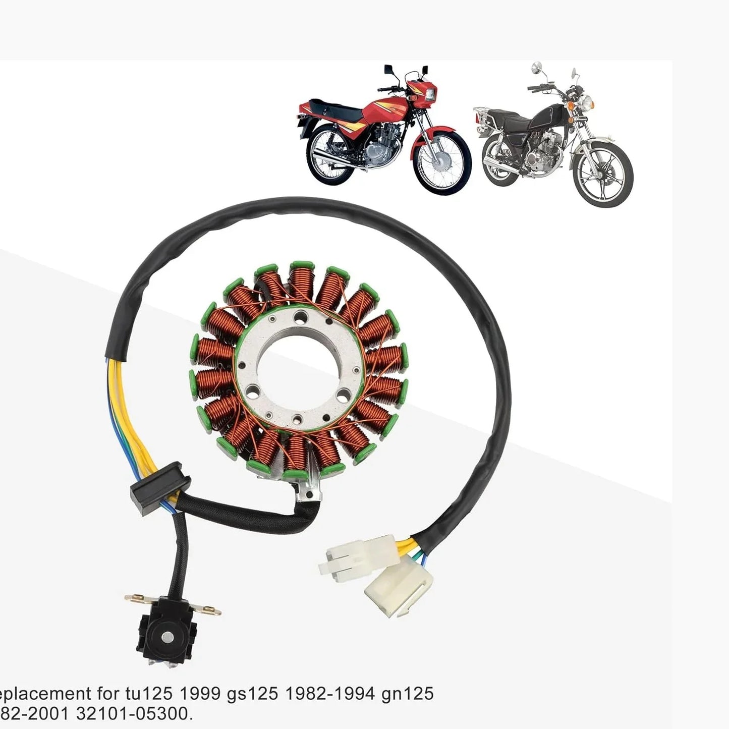 Magneto Stator Coil for Suzuki GN125 GS125 TU125 (1982-2001) | OEM 32101-05300 - goofitmoto