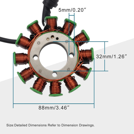 Magneto Stator for 200cc 250cc ATV Dirt Bike Go Kart | 88mm Diameter