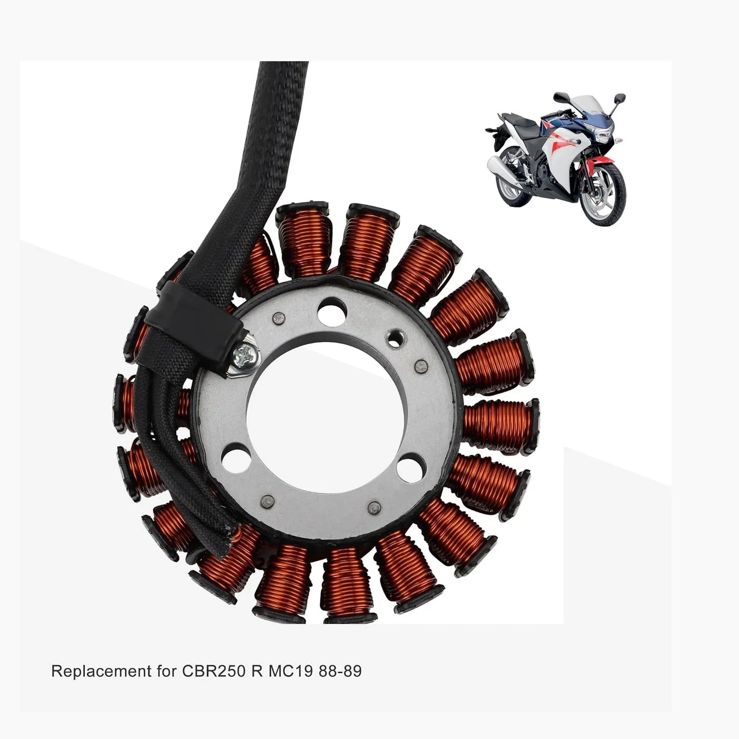 Magneto Stator for Honda CBR250R MC19 (1988-1989) | 93mm Outer Diameter - goofitmoto