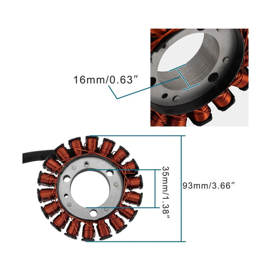 Magneto Stator for Honda CBR250R MC19 (1988-1989) | 93mm Outer Diameter - goofitmoto